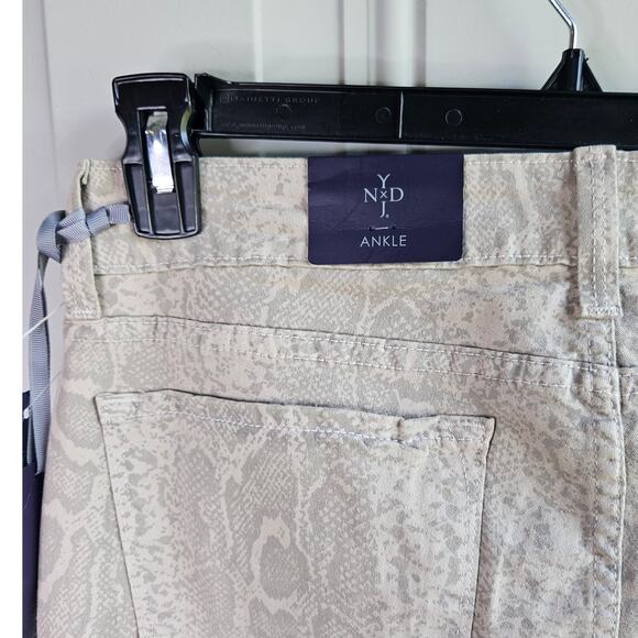 New NYDJ Ankle Original Slimming Fit Stone Snake Print Pant Jeans Size 8 $120 - Picture 8 of 14